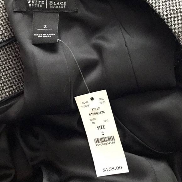 WHBM CAP SLEEVE HOUNDSTOOTH DRESS - Picture 10 of 11